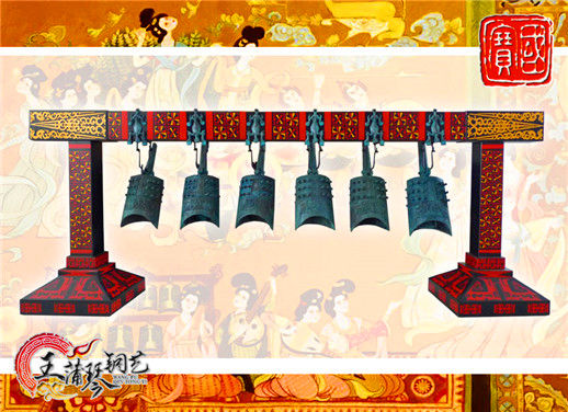 6件套仿古編鐘，小型特色樂器，民樂混音配套